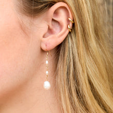 Load image into Gallery viewer, Freshwater Pearl Triple Earrings in Gold
